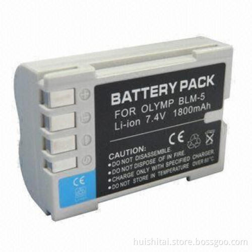 Digital Camcorder Battery for Olympus, with 1,800mAh Capacity and 7.4V Voltage